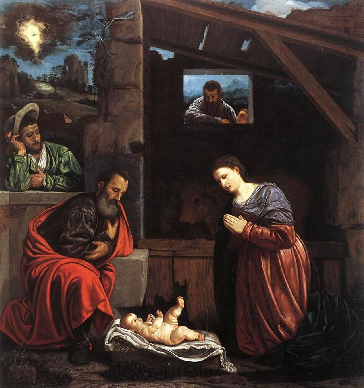 SAVOLDO, Giovanni Girolamo Adoration of the Shepherds sw France oil painting art